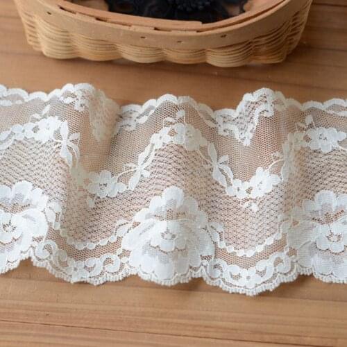 3 Meters Beige Skin Color Lace Fabric Embroidered Lace Applique Trim DIY Garment Wedding Decoration Sewing Supplies