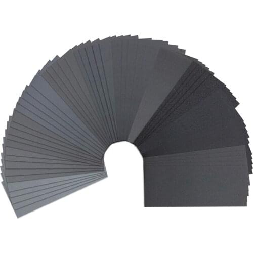 65Pcs Wet Dry Sandpaper 120 to 3000 Grit Assortment 9 x 3.6 Inches for Automotive Sanding, Polishing, Dry or Wet Sanding