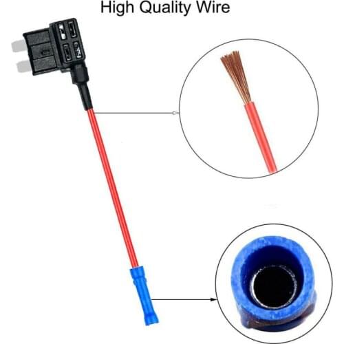 Car Fuse Holder Add-A-Circuit Replacement Universal 12/24v TAP Adapter