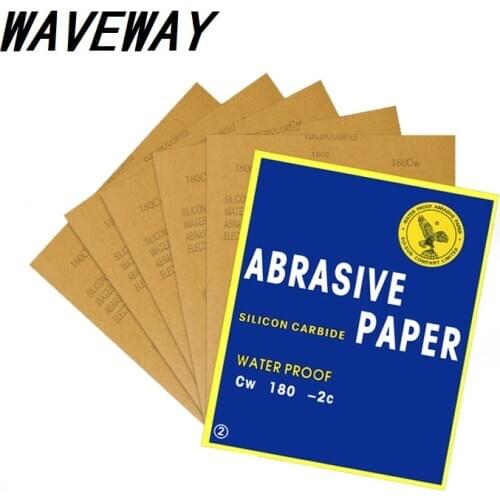 Paper Abrasive Waterproof Paper Abrasif Papier De Verre Carta Vetrata Grit P80-2000 Wet Dry Sandpaper Sheet Polishing