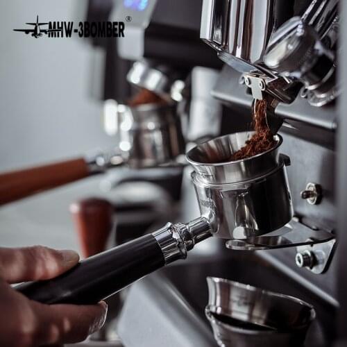 51mm Stainless Steel Intelligent Dosing Ring Brewing Bowl Coffee Powder Espresso Barista Tool Funnel For Delonghi Portafilter