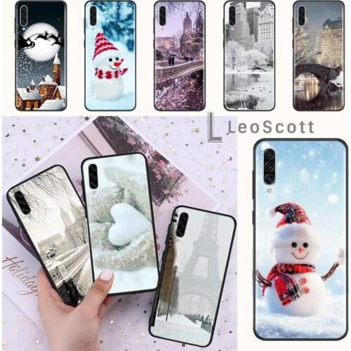 Winter New York Central Phone Case For Samsung A20 A30 30s A40 A7 2018 J2 J7 prime J4 Plus S5 Note 9 10 Plus