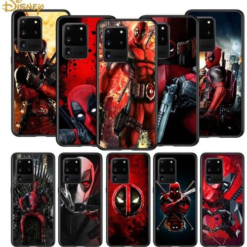 Deadpool Marvel for Samsung S20 FE Ultra Plus A91 A81 A71 A51 A41 A31 A21S A72 A52 A42 A02S Soft Black Phone Case