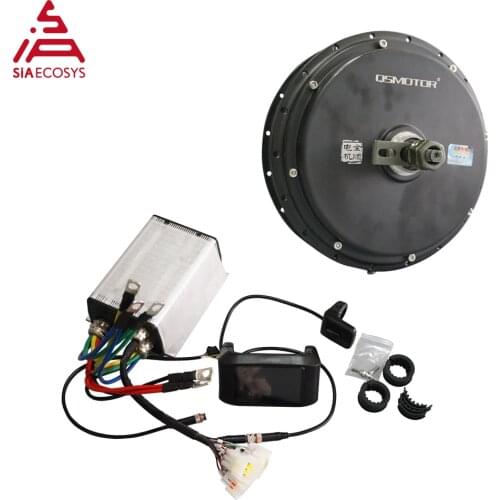 QS Motor Spoke hub motor 3000W 205 50H V3 Type with kls7230s kelly controller and TFT speedometer kits for electric motorbike