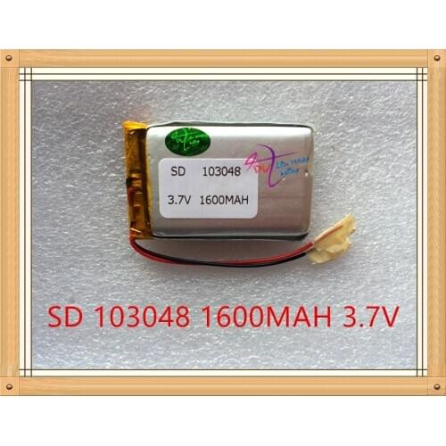 Liter energy battery 3.7V GPS navigator MP4 Boudin high-capacity batteries 103048 1600mAh bags of mail