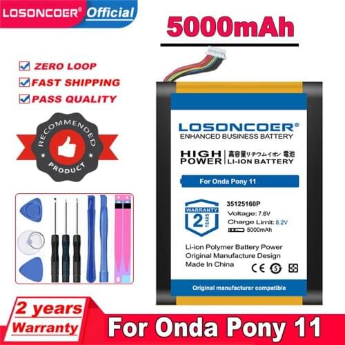 LOSONCOER Top Brand 100% New 5000mAh 3487265 3487265 35125160P 31155165P Battery For Onda Xiaoma 11 21 31 41 Tablet PC