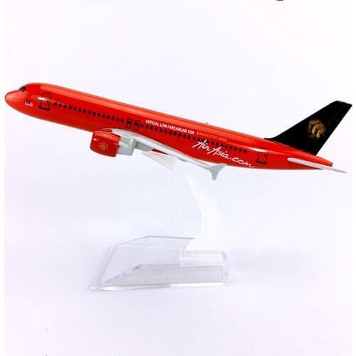 16cm 1:400 Scale AirAsia Airbus A320 Plane Model Airplane Model Aircraft Model Diecast Metal Airplanes Plane Toy Collectible