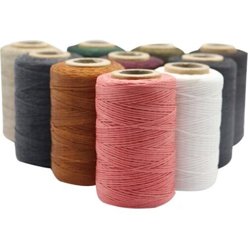 High Quality Durable Leather Waxed Thread Cord for Handicraft Tool Hand Stitching Thread Color Random cotton thread