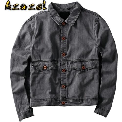 Single Breasted Mens Jacket and Coats European and American Style Retro Fashion Denim Jacket Coat For Mens Clothing Brand A951