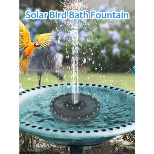 Floating Solar Fountain Water Pump LED Light 9V35W With 7 Water Type Solar Panel Water Fountain For Birdbath Pond brightly
