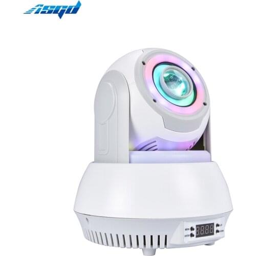 DJ Wash Effect Stage Music Hall Disco 2pcs 30W Beam Moving Head LED Spot Light With LEDs Strip Ring 38x0.2W RGB 3in1 7 Gobos