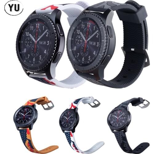 22mm Strap For Samsung Galaxy Watch 46mm Sports Silicone Replacement Belt Accessories for Gear S3 Amazfit Bracelet Relief patter