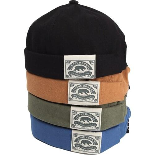 New Fashion Women Men Beanies Hat Casual Melon Caps Skullcap Retro Sailor Cap Brimless Beanie Hats For Male Female