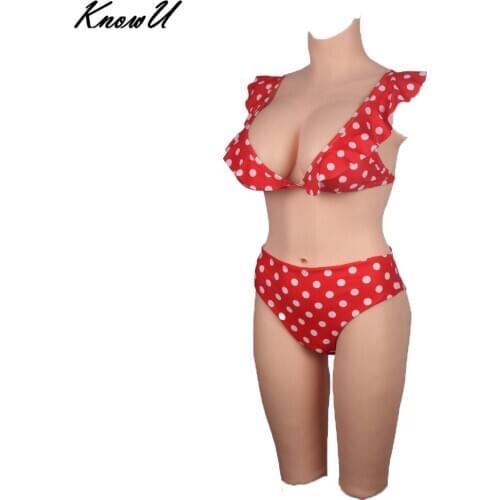 KnowU D Cup Silicone Bodysuit Transgender Breast Forms Drag Queen трансвестит Transgénero транссексуалов yapay vajina