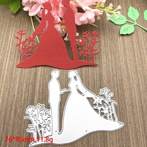 Wedding Couple Metal Cutting Dies Scrapbook card invitation paper craft party decor embossing stencil cutter