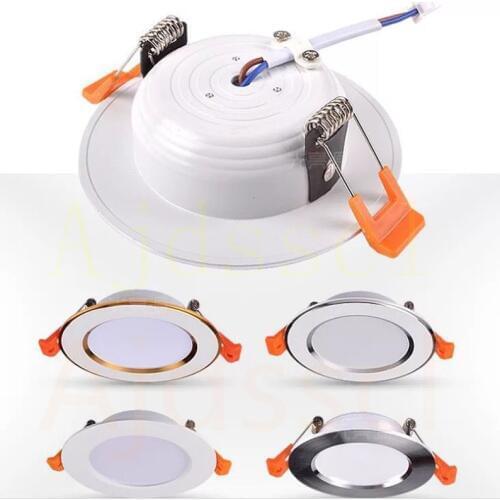 LED Downlight 220V 3-color dimming LED downlight Dimmable 3W 5W 7W 9W 12W 15W Recessed in LED Ceiling Downlight Light Lamp