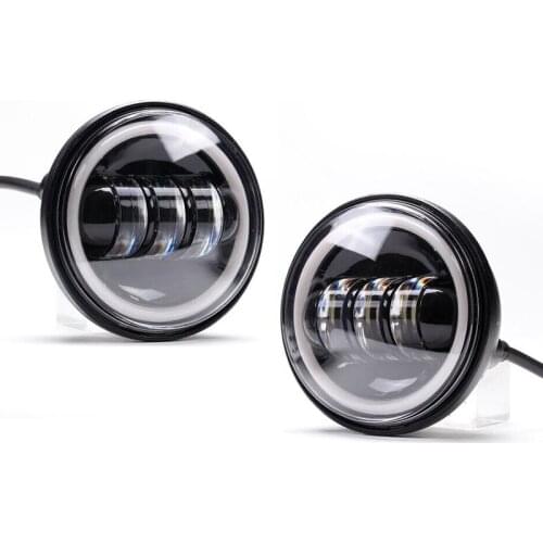 High Performance 1Pair 4.5 Inch IP67 Mini Led Motorcycle Fog Lights Lamps With Ring And Aluminum Headlamp