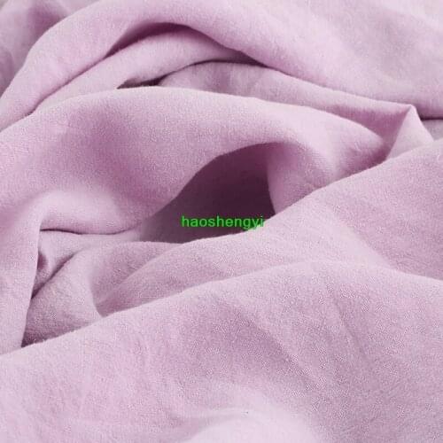 High-end graphite craftsmanship, washed, literary, old, plain and pure linen clothing fabric