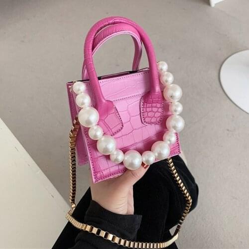 Hot Sale Mini Pearl Chain Bag for Women 2021 Small Handbag Luxury Designers Purse Fashion Crossbody Tote Bag sac de luxe femme