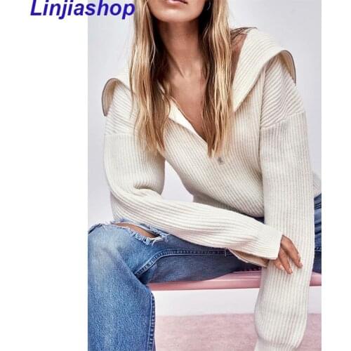 2021 Spring Womens Sweater Fashion Thick Warm High-neck Large Size Long Sleeve Zipper Knitted Pullovers Tops