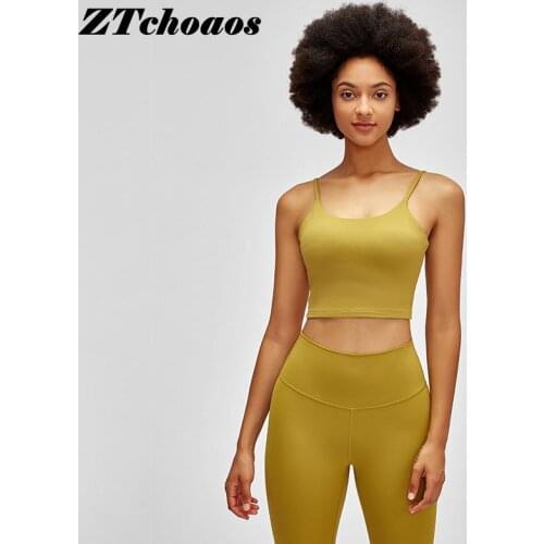 Ztchoaos2021 sexy beautiful back yoga top, sling yoga wear, womens chest pad yoga vest, thin strap