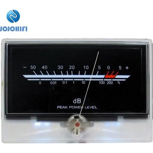 1pcs After Stage P-134 VU Meter Golden Voice Audio Level Power Discharge Flat Table Audio Level DB Headlight with Backlight
