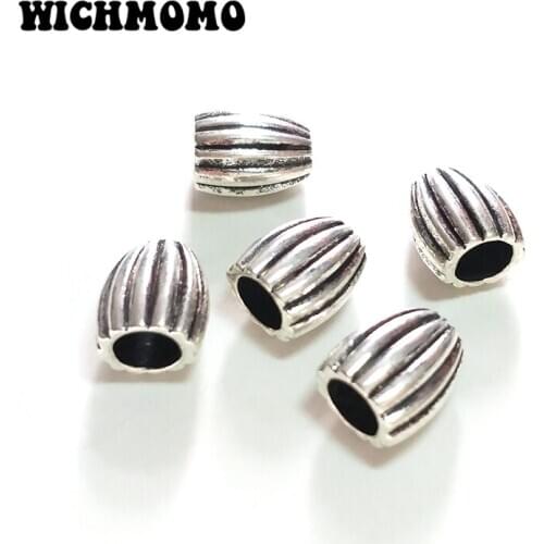 10 Pieces 10*13MM Fashion New Oval Big Hole Pumpkin Zinc Alloy Beads Diy Bracelets Necklace Jewelry Accessories PJ447