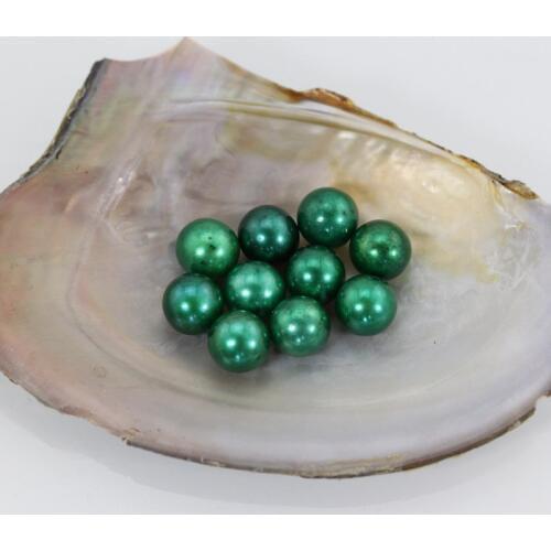10pcs AAA Round Natural Pearl Beads 7-8mm Dyed Undrilled Freshwater Loose Pearls Wholesale Teal Colored Pearls ABH633