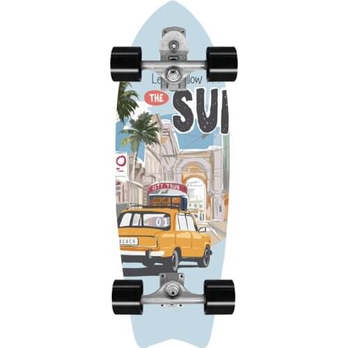 32 Inch 4 Wheels Maple Skateboard Men S7 Carver Surf Land Skateboards For Adult Highly Smooth Surfing Skiing Practice Board