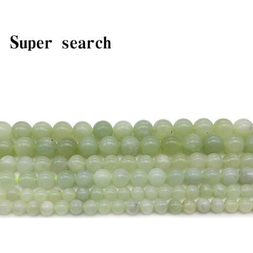 4,6,8,10mm Smooth Round Beads Ball Xiuyan Jades Natural Stone Beads For DIY Necklace Bracelats Jewelry Making 15"
