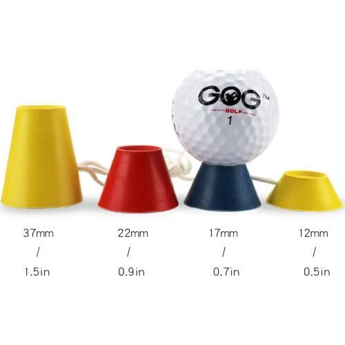 4 In 1 Different Heights Golf Tees Golf Winter Rubber Tee with Rope Golf Ball Holder Drop Ship