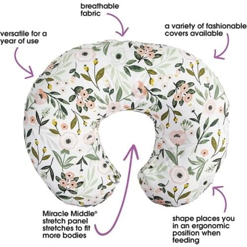 45BF Baby Nursing Pillowcase Elastic U-shaped Pillow Case Detachable Pillow Cover Breastfeeding Pregnant Pillowcase