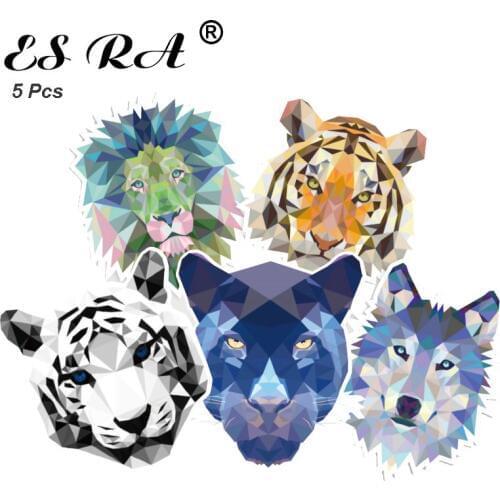 5 Pcs/Set Cool Animal Cartoon Stickers Tiger Lion Wolf Boys Stickers Decorate for Suitcase Bottle Laptop 7~10CM Pegatinas