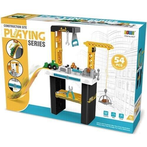 BEST 54pcs Playing series Simuational Pretend Play Construction platform Repair tool Boys Kids Toys birthday Holiday Gift
