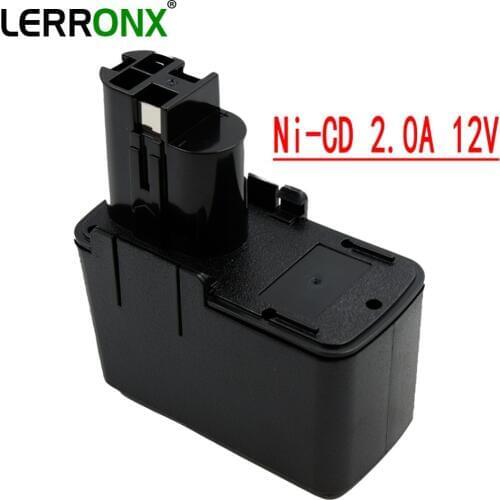 LERRONX Rechargeable Power Tool Battery 12V 2.0Ah Ni-CD for Bosch BAT011 BH1214H BH1214L BH1214MH H1214N Replacement batteries