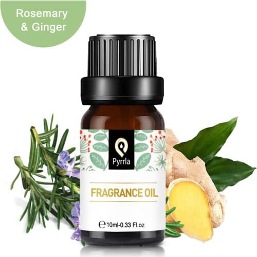 Pyrrla Rosemary&Ginger Fragrance Oil 10ml Essential Oils For Humidifier Perfume Si Black Tea Rose Prick Smoky Heaven Orange