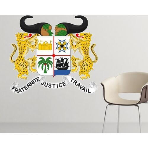 Benin National Emblem Country Symbol Mark Pattern Removable Wall Sticker Art Decals Mural DIY Wallpaper for Room Decal