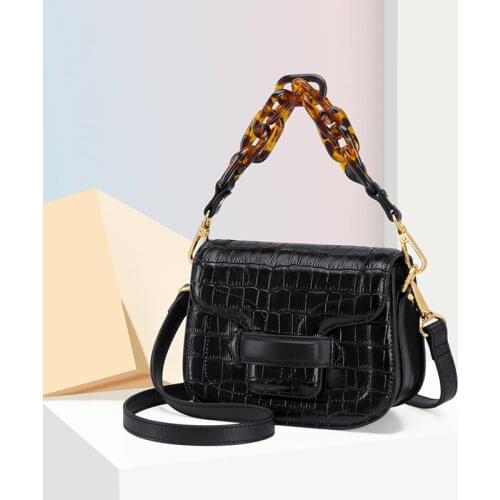 Branded Womens Messager Bags Genuine Leather Big Chain Shoulder Purses And Handbag Women Clutch Bags Ladies Hobo Bag