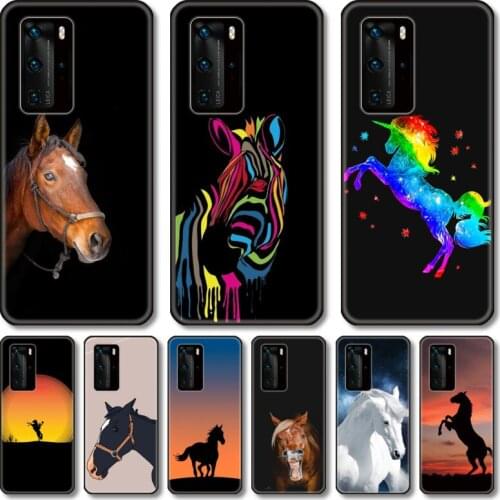 Hot horse Phone Case For Huawei Honor 20 10 9 8 N Pro Lite A C RU black cell shell