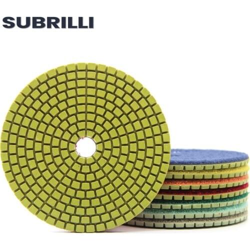 3"/4" Diamond Polishing Pad Wet Flexible Diamond Polish Wheel Buffing Pad For Granite Marble Stone Abrasive Sander Disc 75/100mm