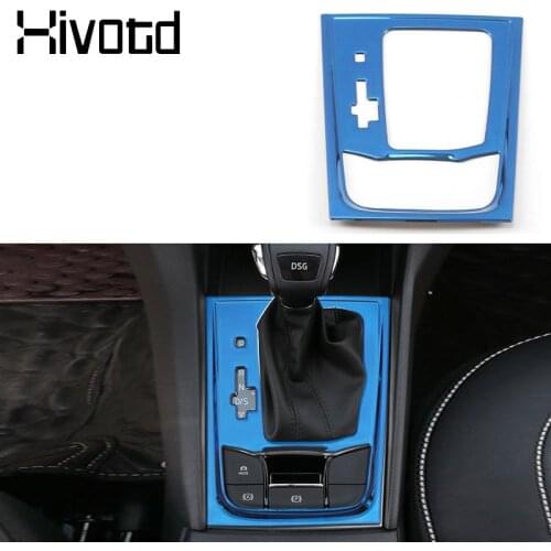 For Skoda Karoq 2018-2020 Accessories Central Control Gearshift Frame Trim Cover Sticker Interior Dash Decoration Control Panel