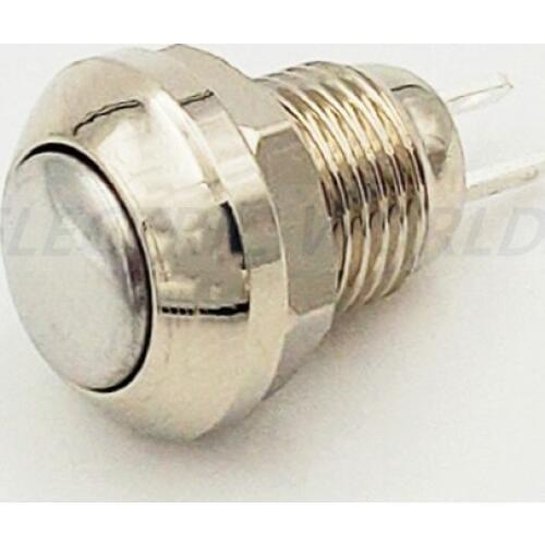 Push Button Switch 8mm Momentary Metal Stainless Steel Horn Doorbell Bell switch Waterproof Car Auto Engine PC Power Starter