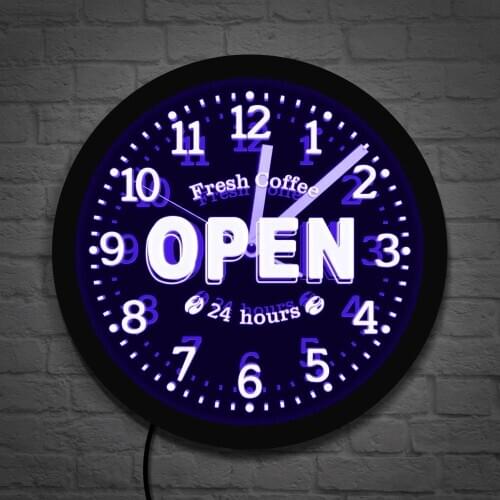 Coffee Bean Coffee Beans Business Neon Sign Wall Clock Coffee Shop Decor Color Changing Wall Light Coffee Bar Atmosphere Lamp