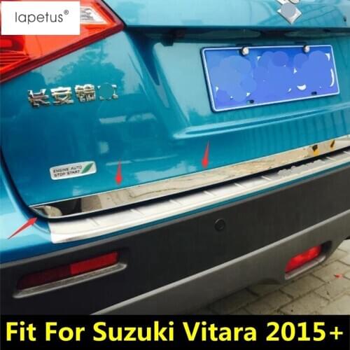 Lapetus Rear Trunk Tailgate Door Tail Bottom Lid Streamer Molding Cover Kit Trim 1 Pcs For Suzuki Vitara 2015 - 2019 Accessories