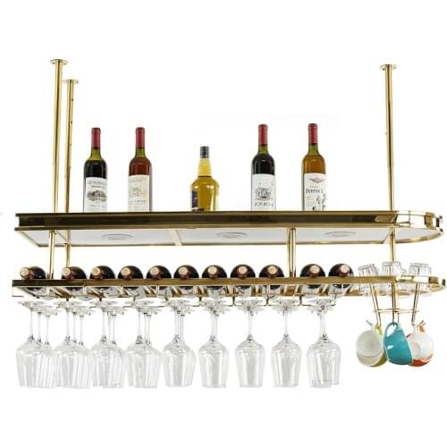 Creative bar counter wine glass rack hanging hanger wine glass rack upside down household wine rack stainless steel wine rack ra