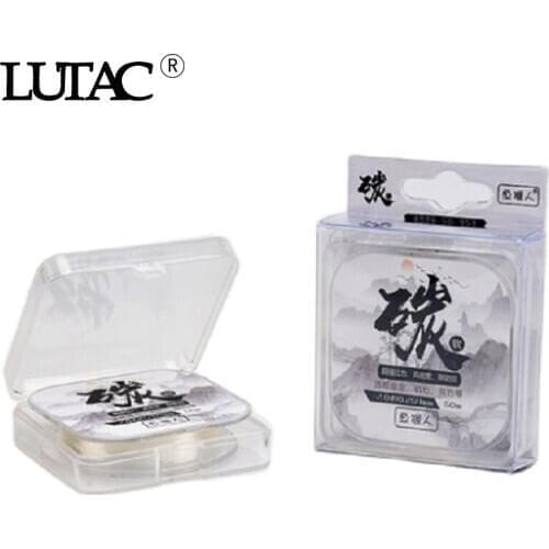 LUTAC Fluorocarbon Fishing Lines Silver colors Carbon Fiber Leader Line 50M fly fishing line China Factory New Line
