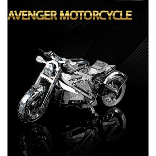 3D Puzzle Metal Model Kit Vengeance Motorcycle Assembly DIY Laser Cut Toy Collection Prefabricated Puzzle Models Toy for Adults