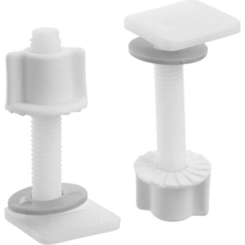2Pcs Plastic Toilet Seat Hinge Bolt + Fitting Screws +Nuts Washers Kit For Home Bathroom Accessories 6.7*2.7*2.7cm