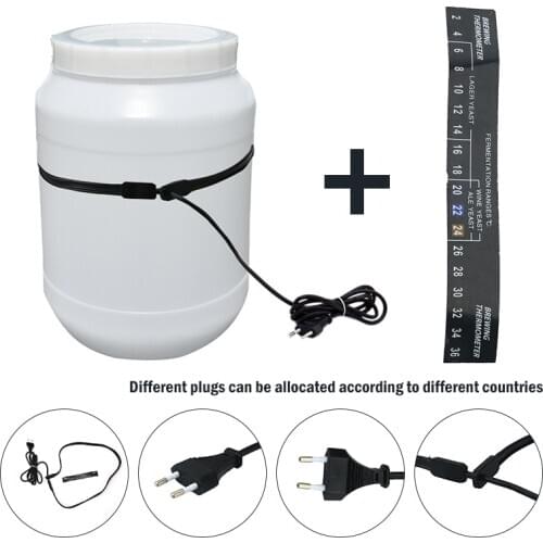 Homebrew Brew Belt Fermentation Heating Belt for Beer Wine Spirits Plastic Fermenter Bucket 30W EU Plug Beer Brewing Accessories