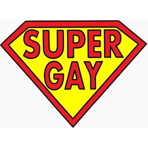 LLY-1140 Funny SUPER GAY Car Sticker Personality Auto Motorcycle Accessories PVC Window Bumper Decoration Waterproof Decals